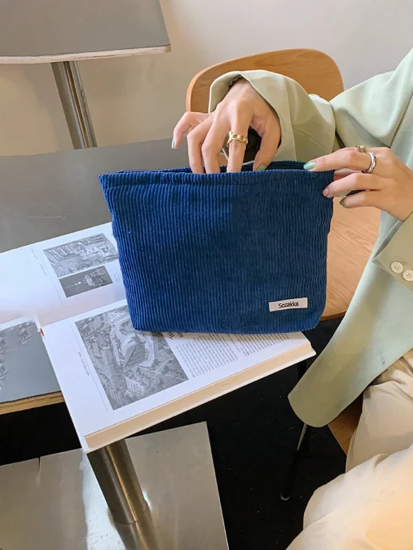 1 pc Sac maquillage velours simple – Image 7