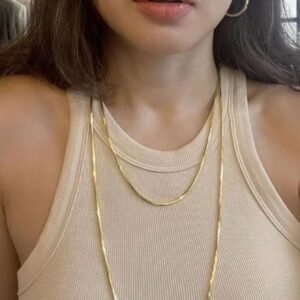 Collier Serpent Double