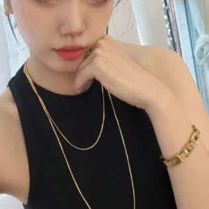 Collier Serpent Double