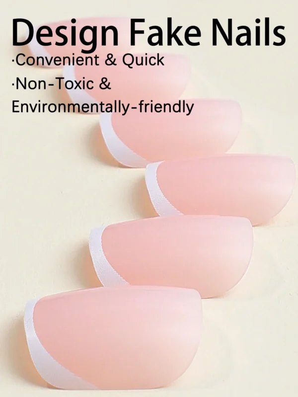 24 pcs ongles courts carrés – Image 4