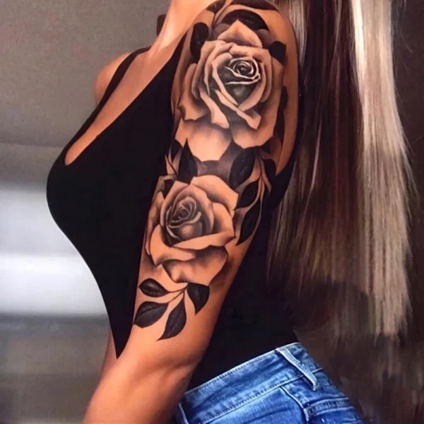 1 pc tatouage fleur bras – Image 7