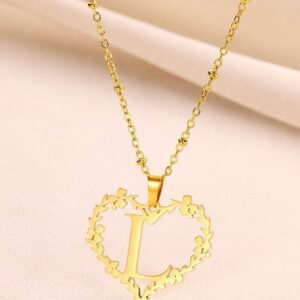 Collier Cœur Lettre Mariage