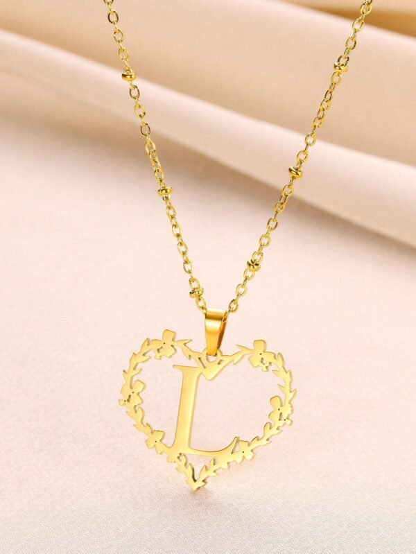 Collier Cœur Lettre Mariage – Image 2