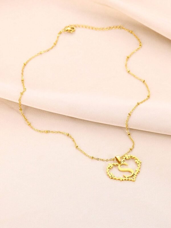 Collier Cœur Lettre Mariage – Image 7