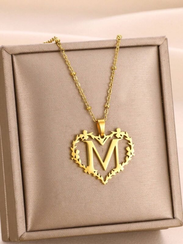 Collier Cœur Lettre Mariage