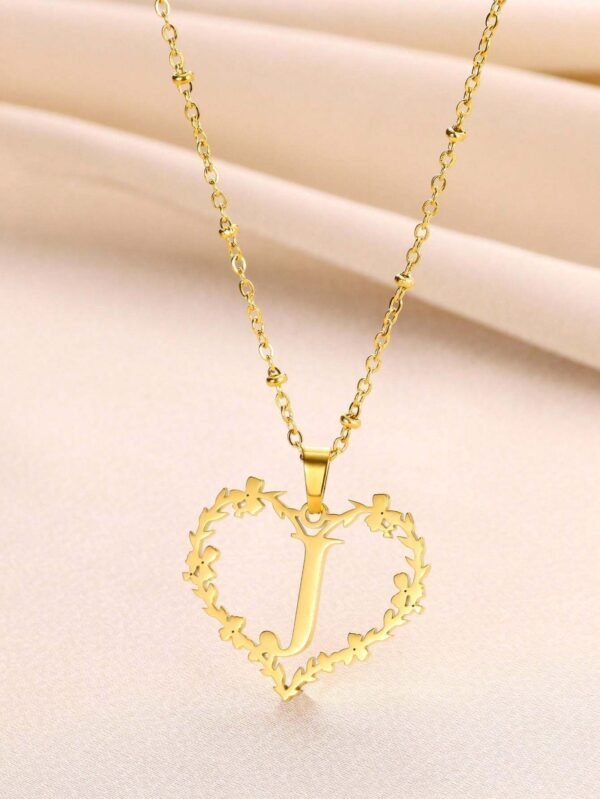 Collier Cœur Lettre Mariage – Image 39