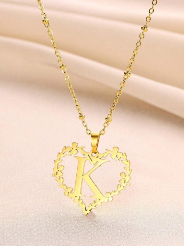 Collier Cœur Lettre Mariage – Image 44