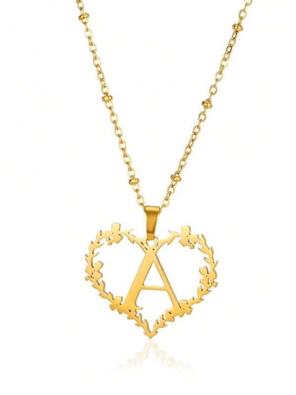 Collier Cœur Lettre Mariage – Image 20