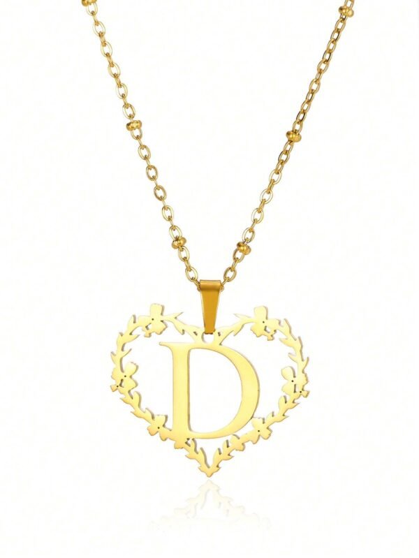 Collier Cœur Lettre Mariage – Image 24