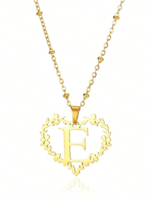 Collier Cœur Lettre Mariage – Image 22