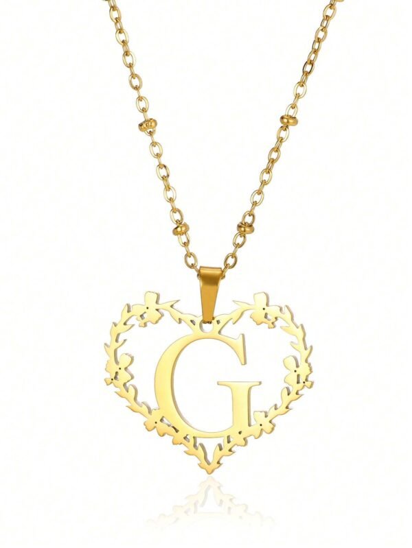Collier Cœur Lettre Mariage – Image 23