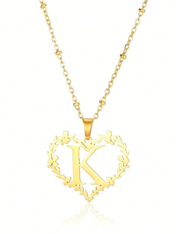 Collier Cœur Lettre Mariage – Image 17