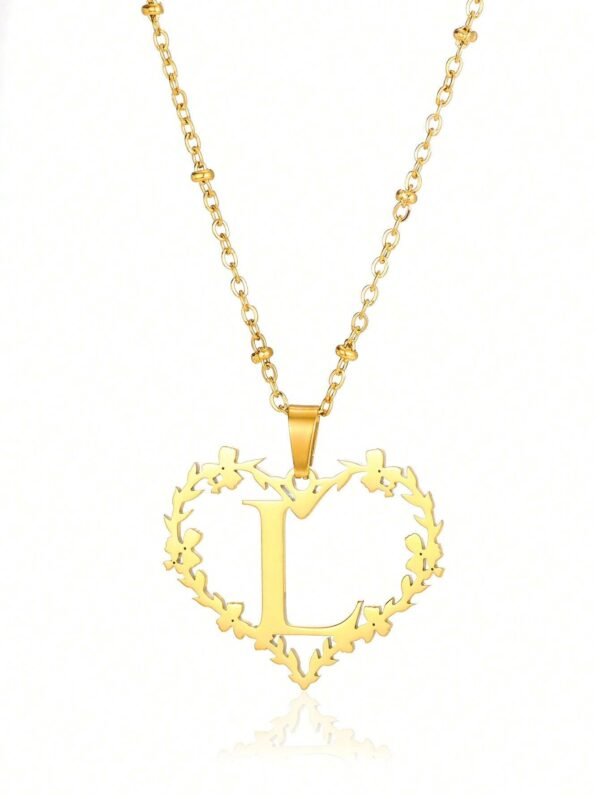 Collier Cœur Lettre Mariage – Image 37