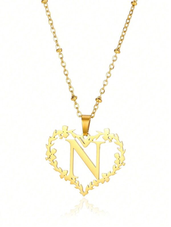Collier Cœur Lettre Mariage – Image 26