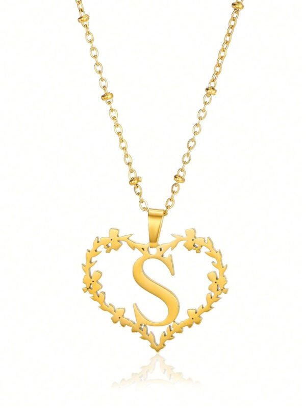 Collier Cœur Lettre Mariage – Image 13