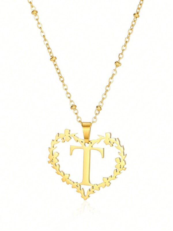 Collier Cœur Lettre Mariage – Image 33