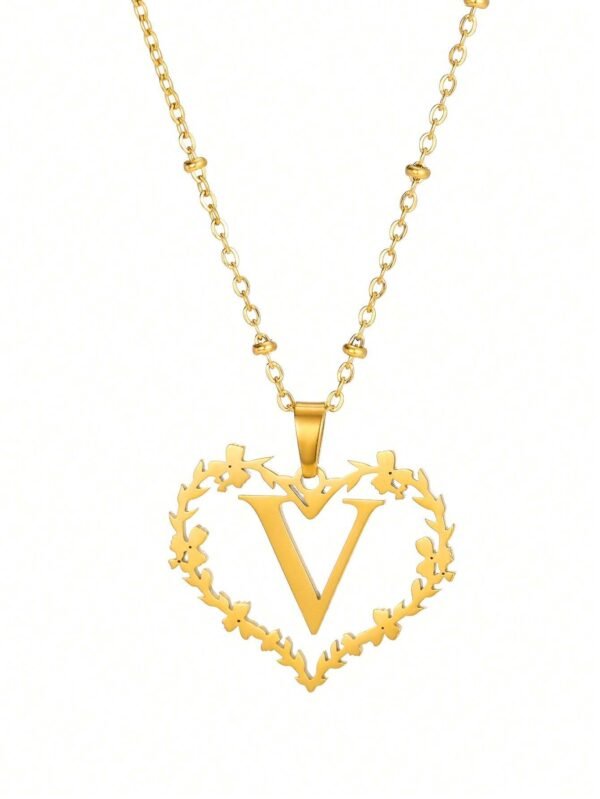 Collier Cœur Lettre Mariage – Image 34