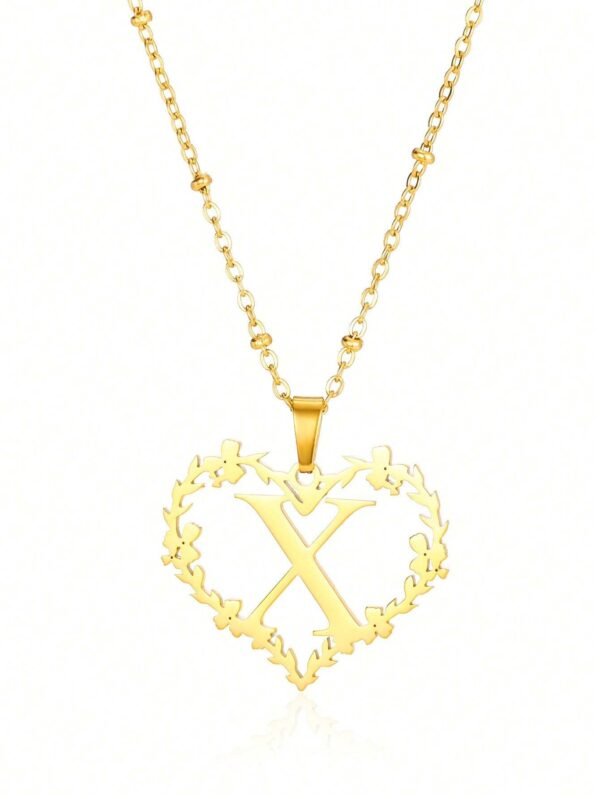 Collier Cœur Lettre Mariage – Image 14
