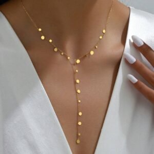 Collier Y Pendentif Rond