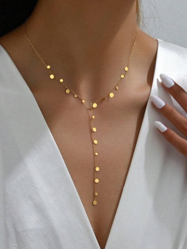 Collier Y Pendentif Rond