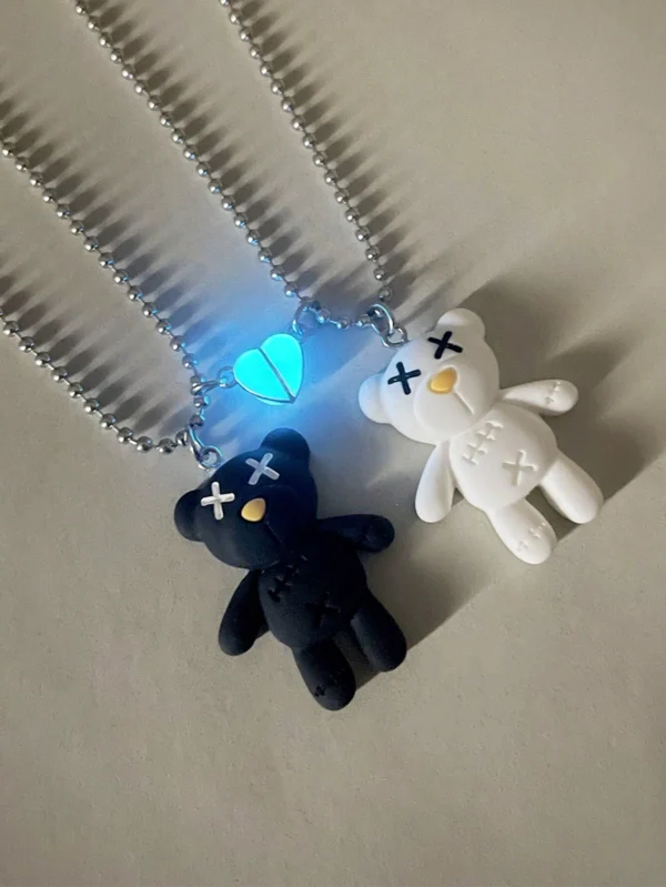 2 Colliers Ours Lumineux