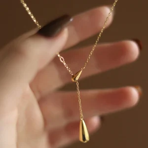 Collier Goutte Eau Inox