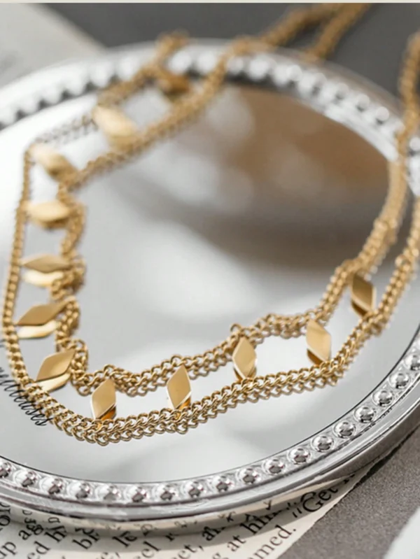 Collier Double Losange Inox – Image 2