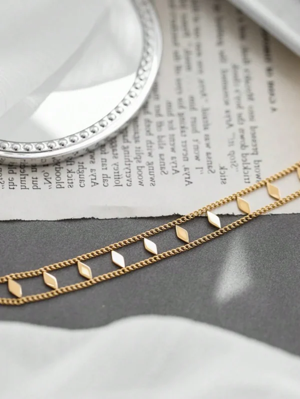 Collier Double Losange Inox – Image 3