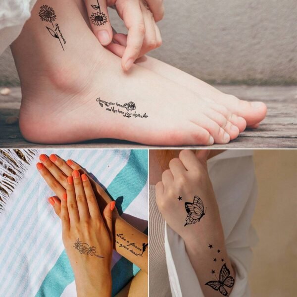 30 feuilles tatouages noirs – Image 3