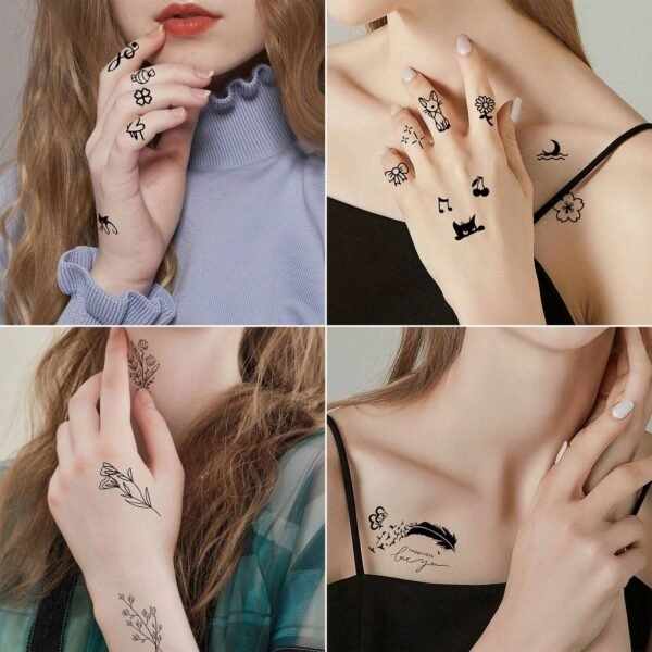 30 feuilles tatouages noirs – Image 2