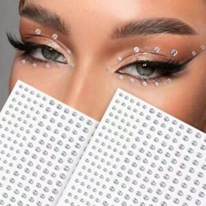 2 pcs strass œil cheveux