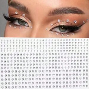 2 pcs strass œil cheveux