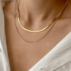 Collier  serpent double