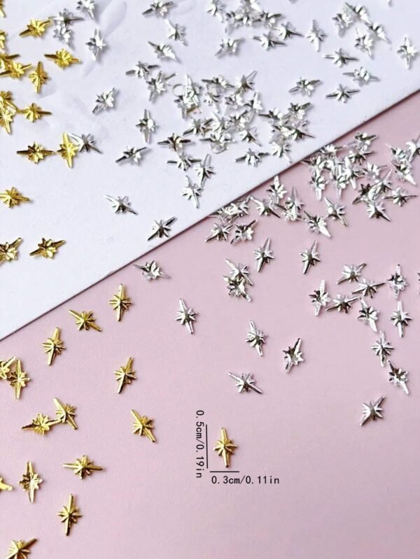 500 pcs Décorations rivets étoiles – Image 2