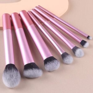 7 pcs pinceaux maquillage rose