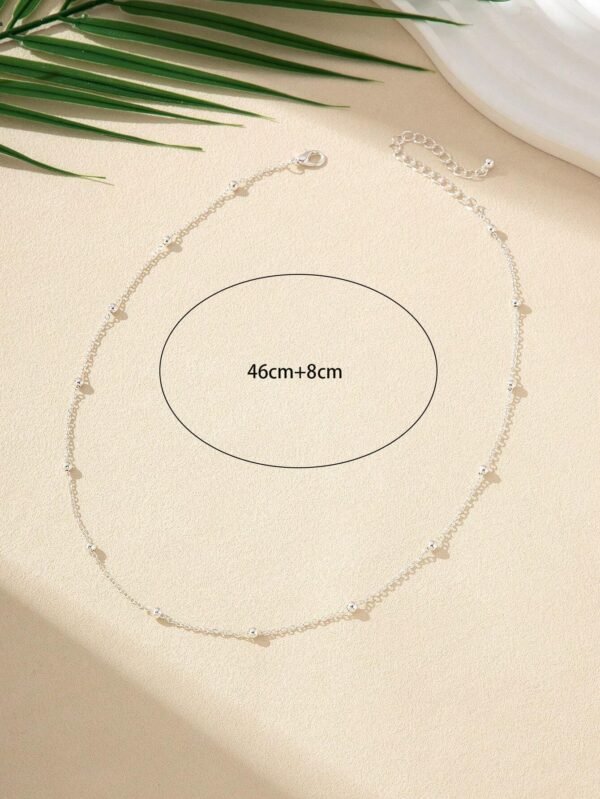 Collier Perles Ronde Simple – Image 3