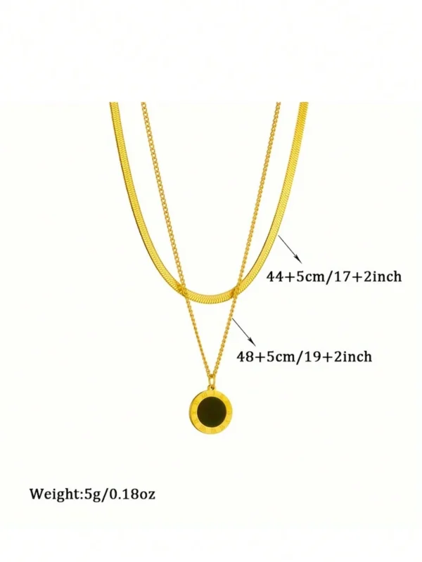Collier lame minimaliste duo – Image 6