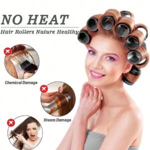 18 pièces Rouleaux cheveux + pinces