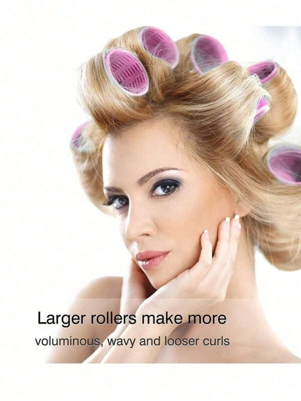 18 pièces Rouleaux cheveux + pinces – Image 4