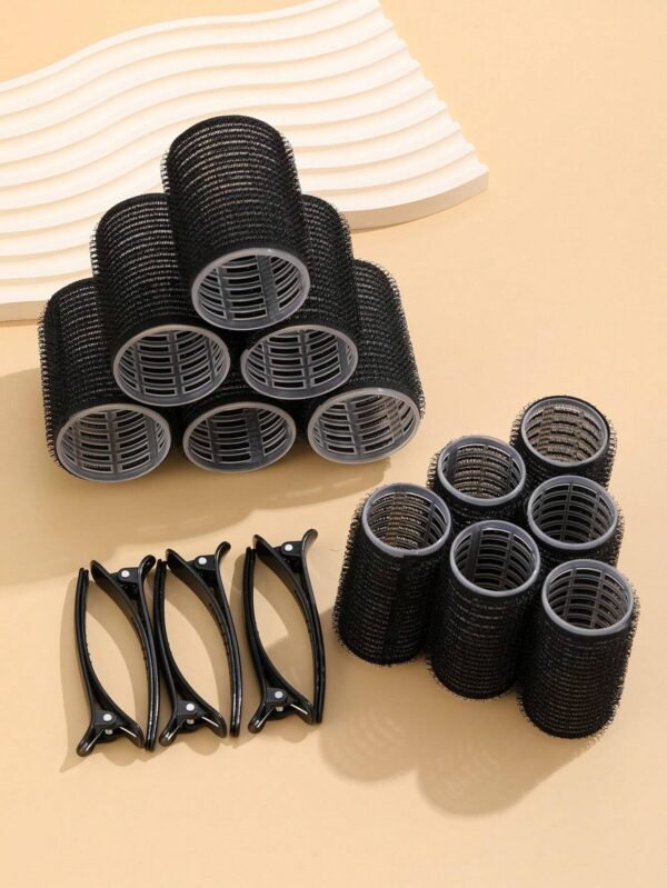 18 pièces Rouleaux cheveux + pinces – Image 8