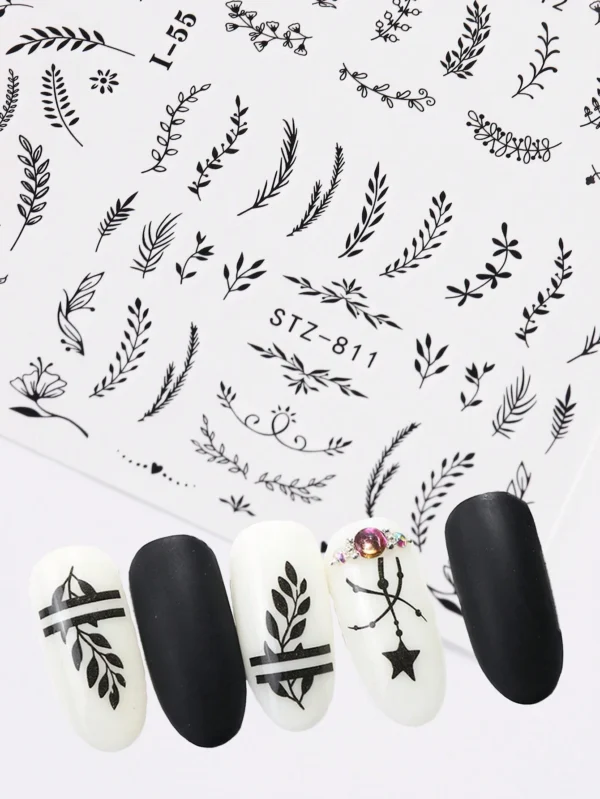 Autocollants ongles noirs – Image 3