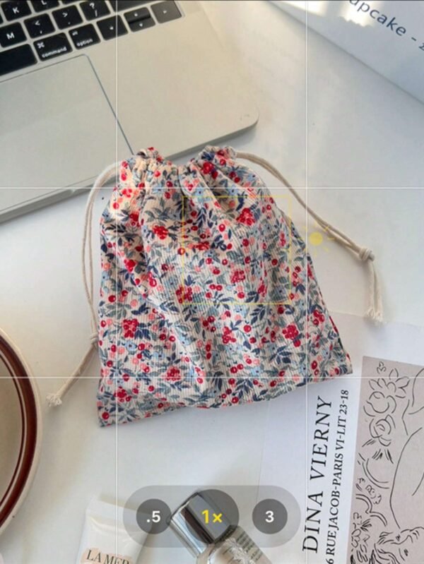 1 pcs mini sac velours rose