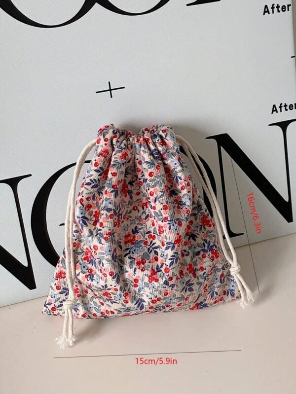 1 pcs mini sac velours rose – Image 9