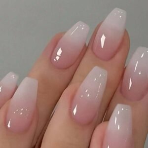 24 pcs ongles amande fleurs