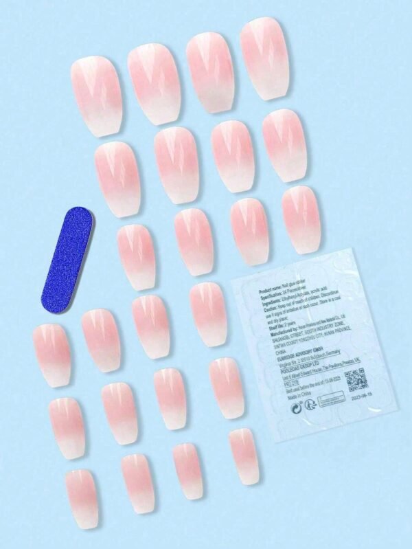 24 pcs ongles amande fleurs – Image 2