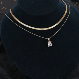 2 Pendentifs Lame Carré