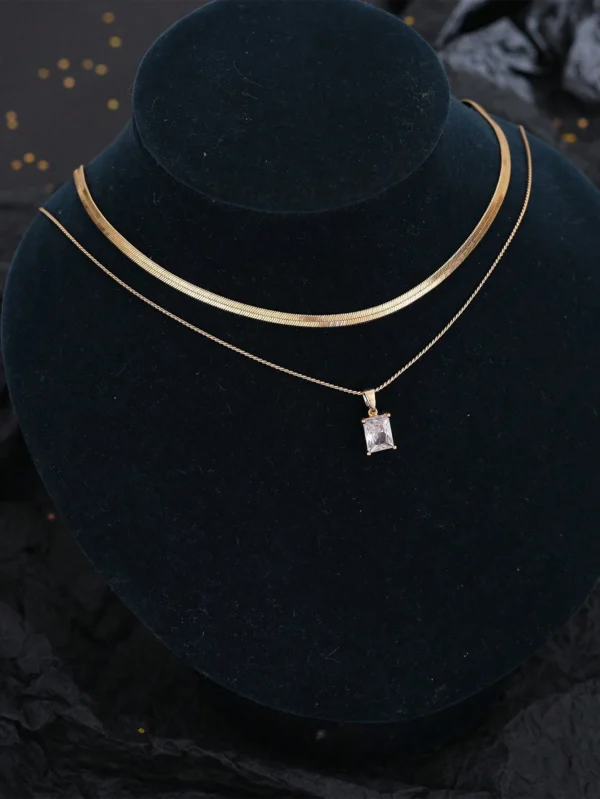 2 Pendentifs Lame Carré – Image 2