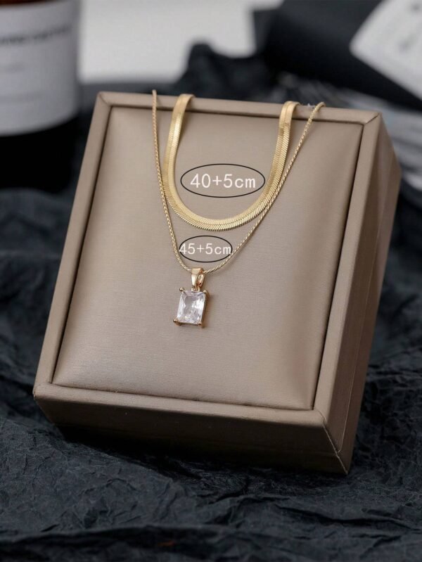 2 Pendentifs Lame Carré – Image 4