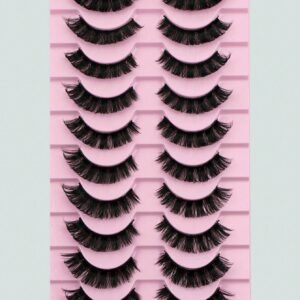 10 paires cils doux réutilisables