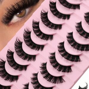 10 paires cils doux réutilisables